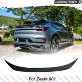 Carbon Fiber Car Rear Racing Spoiler Trunk Tail Rear Wing Spoiler For ZEEKR 001 2021-2023 EV MC Zeekr Car Accessories Sport Wing