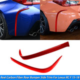 For Lexus RC F RCF USC10 ART 2014-2018 Rear Bumper Lip Spoiler Side Air Vent Outlet Cover Carbon Fiber Exterior Car Accessories