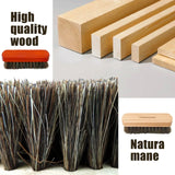 Multifunctional Genuine Horsehair Wooden Brush Car Detailing Polishing BuffingCar Brush Seat Handle Dashboard Roof Cleaning