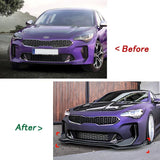 For Kia Stinger GT 2018-2023 Front Bumper Spoiler Lip Lower Body Kit Diffuser Splitter Tuning Guard Black Style Car Accessories