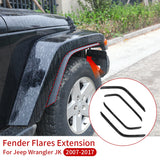 Front Rear Mudguard Fender Flares Extensions For Jeep Wrangler JK 2007-2017 J401 Car Splash Protector Protective Guard Mudflaps
