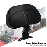 Motorcycle Front Driver Rider Backrest Adjustable Black Mounting Kit For Harley Touring Road King CVO Street Glide 2009-2022 21
