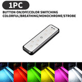 2PCS Car Door Lights LED Welcome Light Magnetic Control USB Charging Auto Open Door Safe Anti-collision Emergency Signal Lamp