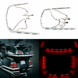 Motorcycle Trunk & Saddlebags Trim Cover LED Lights For Honda Goldwing GL1800 2001-2011
