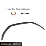 for Audi RS3 Sedan 4-Door 2017-2019 Carbon Fiber Car Front Bumper Lip Spoiler Racing Front Lip Chin Apron Protector Body Kit