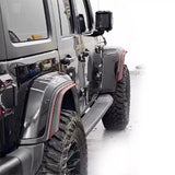 4Pcs For Jeep Wrangler Gladiator JT 2018-2023 Car Fender Flares Extensions Front Rear Set Black Wheel Arch Flaps Mudguard Splash