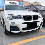 for 2014-2017 BMW X3 F25 X4 F26 LCI M Sport Front Bumper Lip Body Kit Spoiler Splitter Diffuser Guard Gloss Black ABS