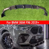 For BMW X6M F96 2019+ Carbon Fiber Front lip Car Front Bumper Lip Front lip Diffuser Front Chin Spoiler Upgrade Body Kit