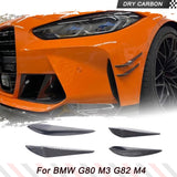 Dry Carbon Fiber Car Front Bumper Canards Splitters Trims for BMW G80 M3 G82 G83 M4 2021 2022 Car Front Bumper Canard
