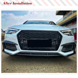 Carbon Fiber Front Bumper Upper Fog Canard Splitters Fins For Audi A4 B9 Sline Front Bumper Racing Canards No for Base or S4