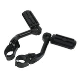 Adjustable Highway Foot Pegs Footrest 1 1/4" Long Angled Mount Kit Fit Fit For Harley 32mm Engine Guards