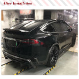 Real Carbon Fiber Rear Bumper Splitters Car Kits Car Rear Bumper Canard Fender Trim For Tesla Model X 2016 - 2022 Sport Utility