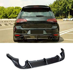Carbon Fiber Car Rear Bumper Lip Diffuser Spoiler For Volkswagen MK7 Golf 7 GTI Hatchback 2014-2017 Car Bodykits High Quality