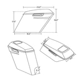 4" Stretched Saddlebag 6x9" Speaker Cutout For Harley Touring Street Electra Glide Road King 2014-2023 Motorcycle