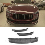 Carbon Fiber Car Front Bumper Lip Spoiler Splitters Car Front Racing Spoiler Body Kits for Maserati Levante SUV 2016-2019