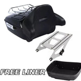 King Pack Trunk Mount Rack Fit For Harley Tour Pak Touring 14-24 Gloss Black