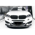 Car Front Bumper Lip Spoiler Splitter For BMW X6 F16 Sport 2014-2018 Front Chin Bumper Extension Carbon Fiber Car Accessories