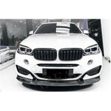 Car Front Bumper Lip Spoiler Splitter For BMW X6 F16 Sport 2014-2018 Front Chin Bumper Extension Carbon Fiber Car Accessories