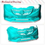 Car Front Bumper Lip Spoiler for Mercedes-Benz GLE Class C292 GLE63 AMG 2015-2018 Carbon Fiber Front Lip Spoiler Splitters 4 PCS