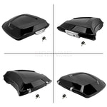Motorcycle 5.5'' Razor Tour Pack Trunk Vivid Black With Latch Key For Harley Touring Street Glide Ultra Road King 1997-up