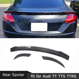 Car Rear Trunk Spoiler for Audi TT TTS TTRS MK3 Coupe 2015-2017 Carbon Fiber Car Boot Wings Spoiler Body Kits FRP Accessories