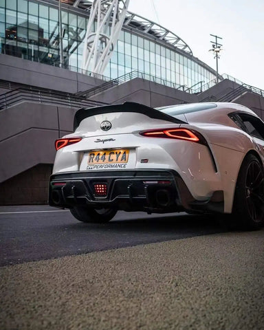 M Style Spoiler Carbon Fiber Rear Roof Spoiler Wing Trunk Lip For Toyota SUPRA A90 A91 2019-2023 Car Styling