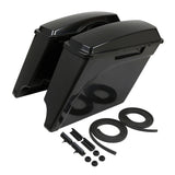Motorcycle 5" Extended Hard Saddlebags Saddle Bags w/ Lids For Harley Touring Models 1993-2013 Electra Road Street Glide FLTR