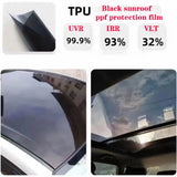 1.52m*2m/3m Car roof glass PPF blackened PPF Self Healing TPU Suitable for Tesla Y/S/X roof Protection car heat insulation Film