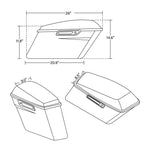 Motorcycle Vivid Black Hard Saddlebags For Harley Touring Road King Electra Glide 2014-2023 2021 2020 2019 2018