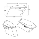 Motorcycle Vivid Black Hard Saddlebags For Harley Touring Road King Electra Glide 2014-2023 2021 2020 2019 2018