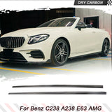 Car Side Skirts Extension Lip Blades For Mercedes-Benz E Class C238 A238 E300 E400 E63 AMG Real Carbon Fiber Side Skirt Spoiler
