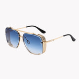 Double Beam Metal Sunglasses