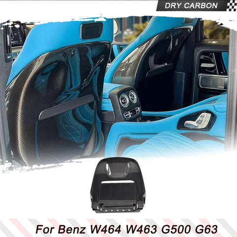 For Mercedes Benz W464 W463 G500 G63 2019UP Dry Carbon Fiber Seat Cover Trim Back Seat Cover Replacement Style Body Kits
