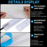 2pcs LED DRL Car Daytime Running Light Flexible Waterproof 45cm Auto Headlights Ice Blue Turn Signal Yellow Brake Flow Light 12V