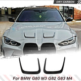 Dry Carbon Car Front Engine Air Vent Covers Trims For BMW G80 M3 G82 G83 M4 2021 2022 Car Engine Air Intake Fender Vents
