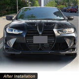 Front Bumper Lip Splitters Spoiler For BMW 3 4 Series G80 M3 G82 G83 M4 2021-2023 Carbon Fiber Car Front Lip Chin Guard Apron