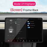For Tesla Screen Protector Silicone Frame Display Edge Body Cover Central Control Accessories For Tesla Model 3 Y 2024 2023 2022