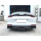 Dry Carbon Fiber Rear Lip Diffuser Spoiler For Porsche Panamera 971 2017 2018 2019 Forged Carbon Bumper Lip Hugger Guard