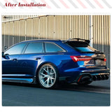 Dry Carbon Rear Roof Spoiler Top Window Wing Fit for Audi RS6 Avant Wagon C8 2020-2022 Car Rear Racing Roof Spoiler Wing Lip