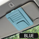 Car Sun Visor Organizer Multi-Pocket Business Card Storage Management Sunglasses Holder Visor Accessories Auto Interior