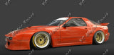 Car Accessories Fiber Glass RB PD Style Wide Body Kit Fit For 1986-1991 RX7 FC3S Bumper Side Skirts Fender Spats Duck Tail Wing