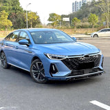 For Chery Arrizo 8 2022 2023 2024 Front Bumper Lip Chin Spoiler Upgrade Exterior Bodykit PP Plastic 4Pcs Automobiles Accessories
