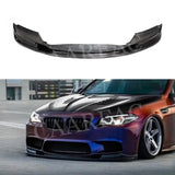 Carbon Fiber Car Front Bumper Lip Chini Spoiler Covers For BMW 5 Series F10 M5 Sedan 4 Door 3D Style 2012-2016 FRP Prime Protect