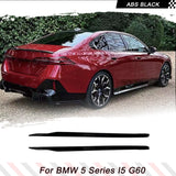 ABS Glossy Black Car Side Skirts Extension Spoiler for BMW 5 Series I5 G60 2024 Car Racing Side Body Kits Extension Lip Spoiler