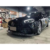 For Mercedes Benz E Class W213 E260 E300 E350 2021+ Car Front Bumper Splitter Front Lip Chin Spoiler Diffuser Parts Carbon Fiber