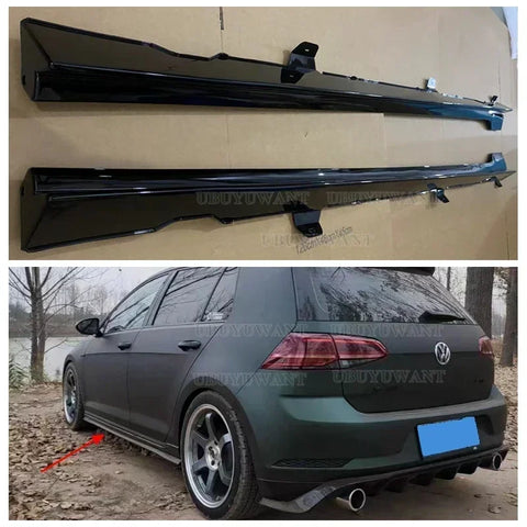 For Volkswagen VW Golf MK7 7.5 GTI/R/Rline Car Front Lip Rear Bumper Diffuser Side Skirt TCR Body kit