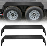 2Pcs Trailer Fenders, Heavy Duty Plate Steel Fenders for 13"-15" Wheels Tandem Axle Trailer