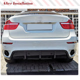 Carbon Fiber Car Auto Rear Bumper Lip Diffuser Spoiler for BMW X6 E71 35i SUV Standard Bumper 2008 - 2013