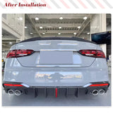 Carbon Fiber Car Rear Trunk Boot Lip Wing Spoiler For Audi A5 Sline S5 Sedan B9 2017-2022 Car Rear Trunk Racing Spoiler Wing Lip