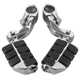 Motorcycle 1.25" 32mm Adjustable Highway Short Mount Foot Pegs Footrest For Harley Touring Honda Kawasaki Suzuki Universal